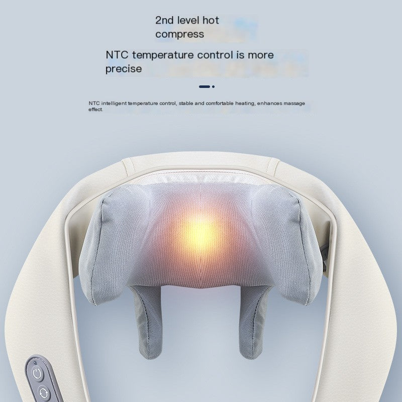 Massageador de ombro e pescoço, pescoço, costas, cintura e ombros, xale para amassar e bater, massageador elétrico para coluna cervical e panturrilha