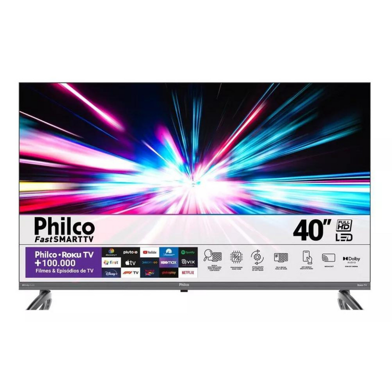 Smart Tv 40'' Philco Ptv40e3ersgb Full Hd Led Hdmi Roku Tv