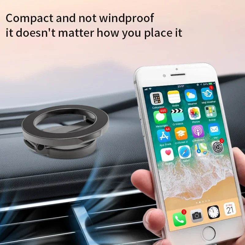 Strong Magnetic Cell Phone Holder Car 360° Swivel Adjustable Back Sticker Holder Magsafe for IPhone 15 Samsung Xiaomi Universal